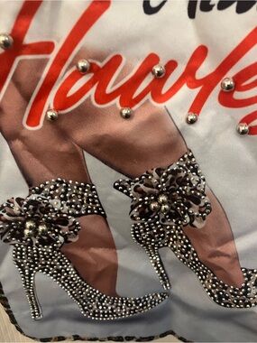 Top with 3D pic of Jade Leopard-Print Studded High Heel Pumps, silver rhinestone